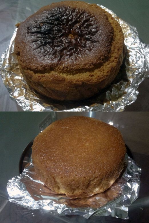 A bouncy and fluffy eggless sponge cake made with minimum ingredients
